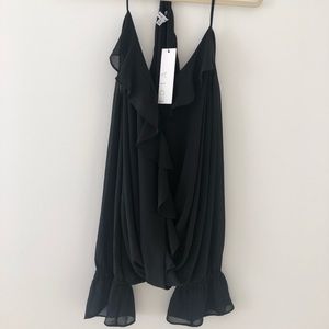 Ruffle drape blouse